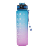 Kuber Industries Sipper Bottle 1 Litre|Water Tracker & Time Marker|Leakproof, BPA Free, Fitness Sports Water Bottle with Measurements(Gradient Blue & Purple, 1 Piece)|For Gym,Home,Travelling &Office